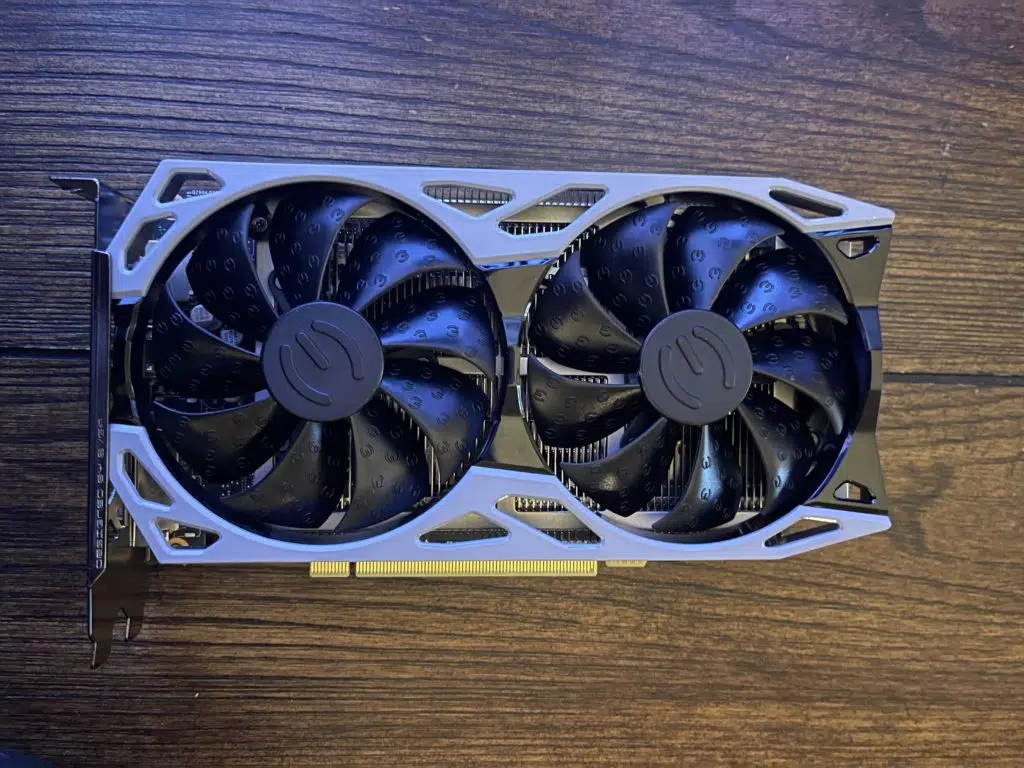 EVGA GeForce GTX 1650 SUPER SC ULTRA Gaming Front of Card