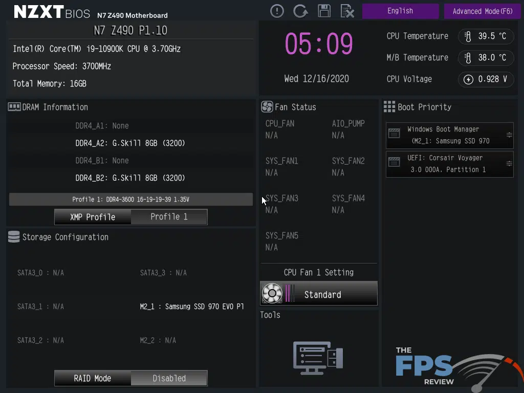 NZXT N7 Z490 Motherboard BIOS