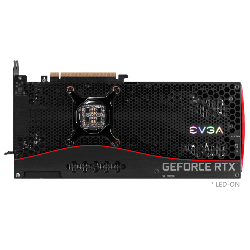 EVGA GeForce RTX 3080 FTW3 ULTRA GAMING back LED on