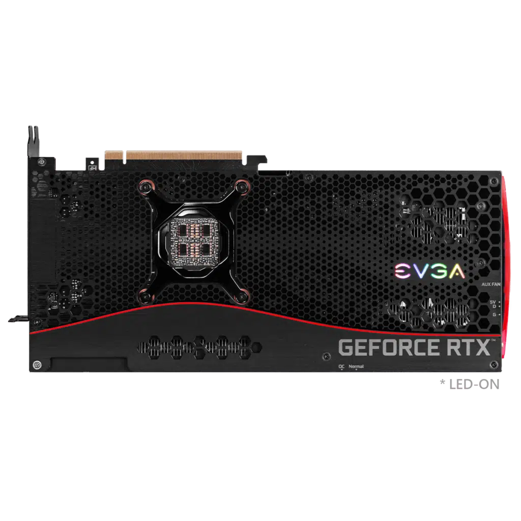 EVGA GeForce RTX 3080 FTW3 ULTRA GAMING back LED on
