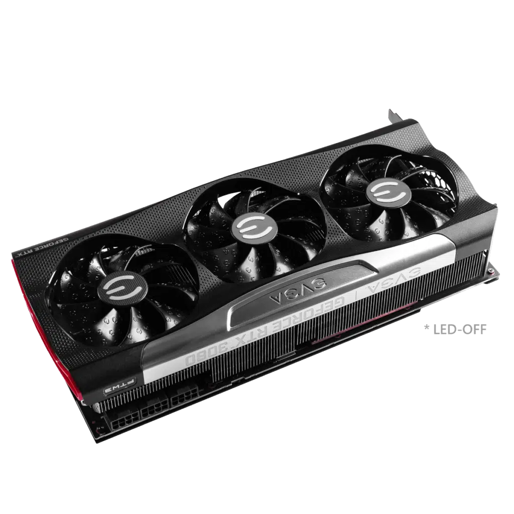EVGA GeForce RTX 3080 FTW3 ULTRA GAMING upside down LED off