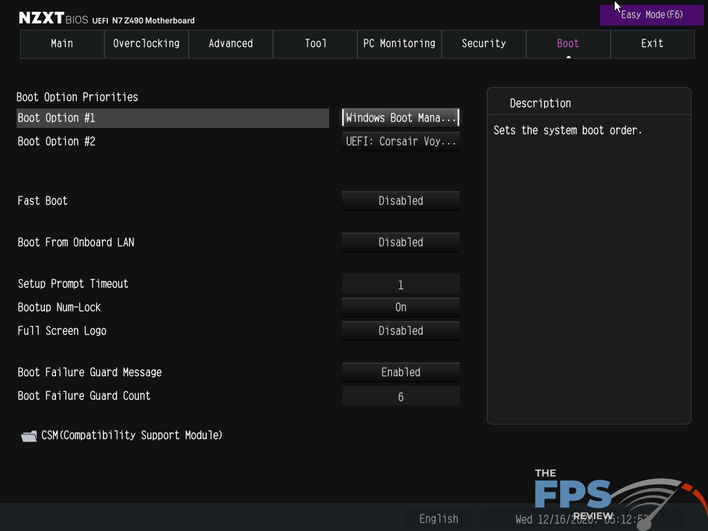 NZXT N7 Z490 Motherboard BIOS