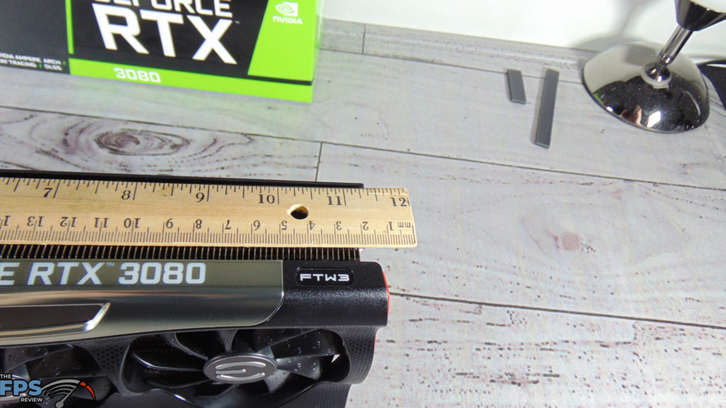 EVGA GeForce RTX 3080 FTW3 ULTRA GAMING card being measured