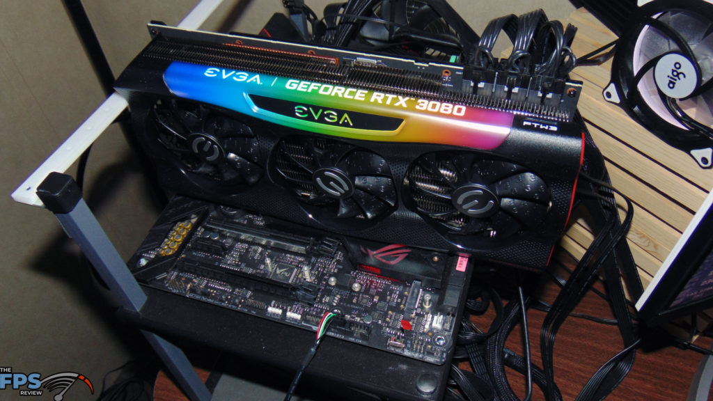 EVGA GeForce RTX 3080 FTW3 ULTRA GAMING RGB lighting in system