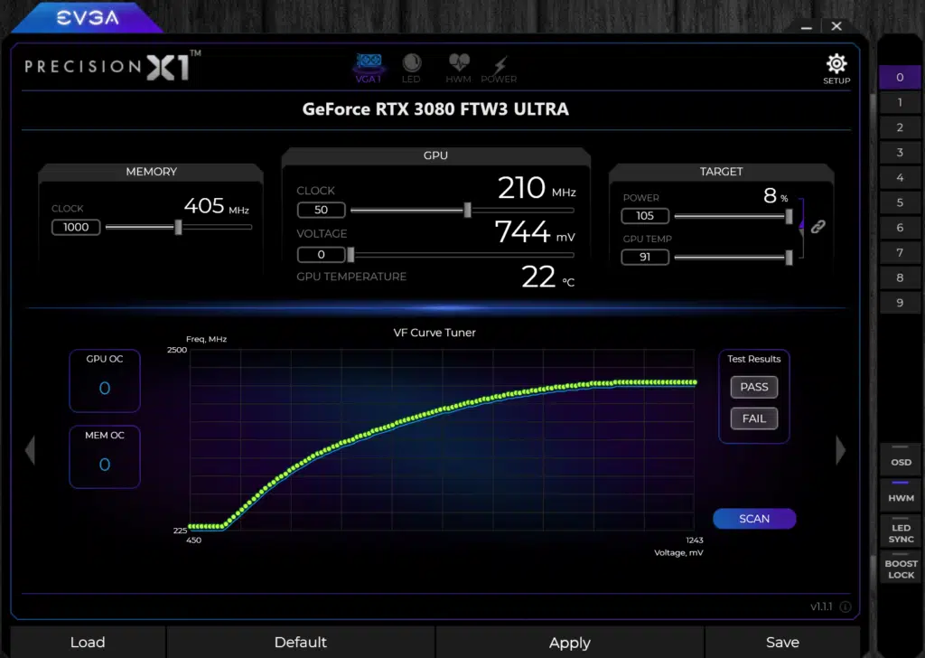 EVGA Precision X1 Software