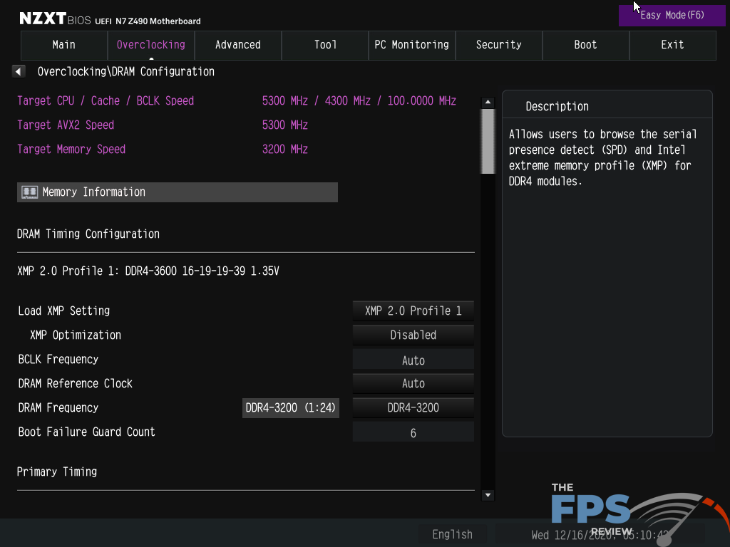 NZXT N7 Z490 Motherboard BIOS