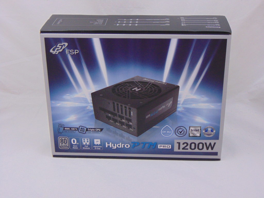 FSP Hydro PTM PRO 1200W Power Supply Front of Box
