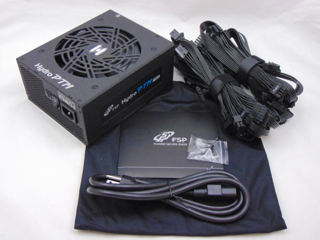 FSP Hydro PTM PRO 1200W Power Supply Box Contents Cables and Manual