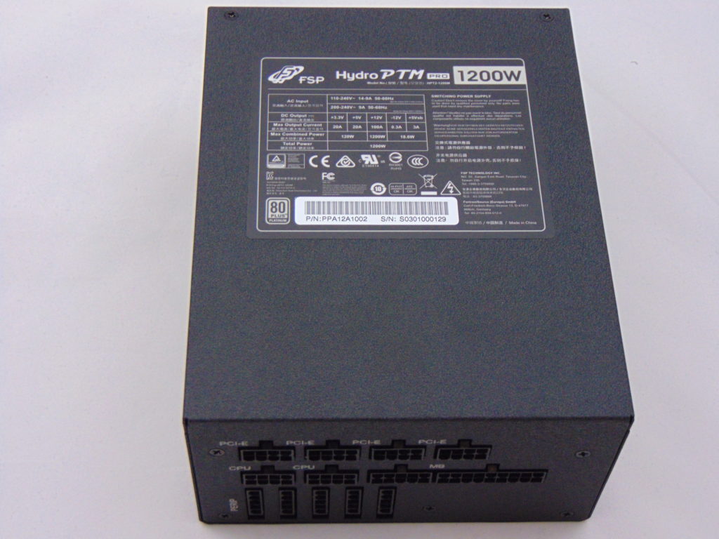 FSP Hydro PTM PRO 1200W Power Supply Top View