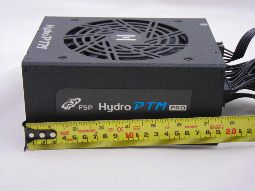 FSP Hydro PTM PRO 1200W Power Supply Length Measured with Ruler