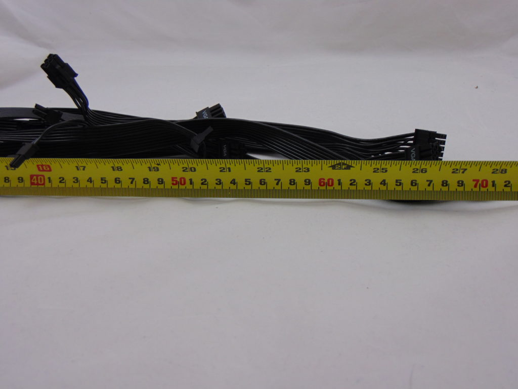 FSP Hydro PTM PRO 1200W Power Supply Cable Length Measured with Ruler