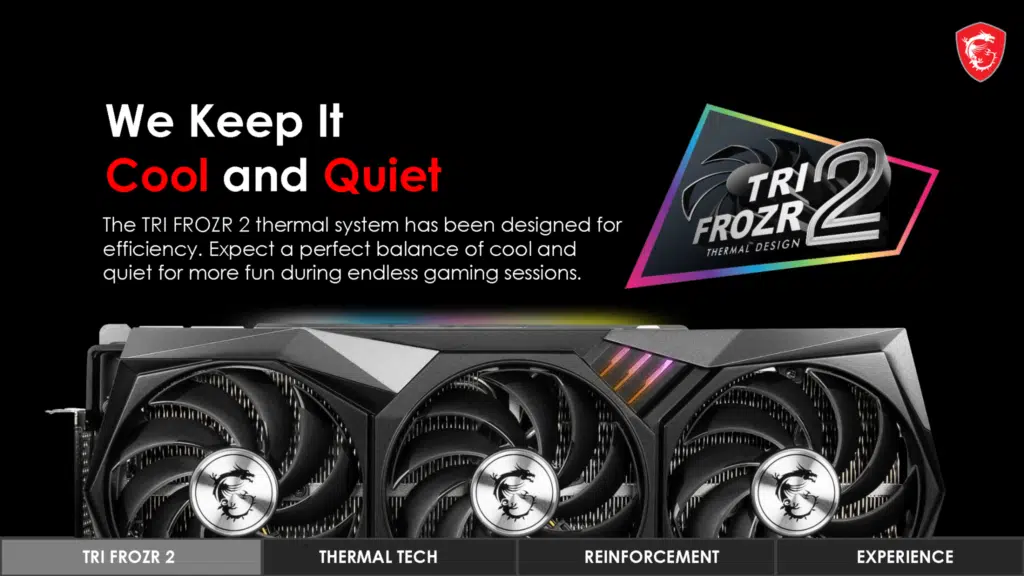 MSI TRI FROZR 2 Press Marketing Materials