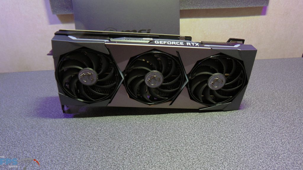 MSI GeForce RTX 3080 SUPRIM X Card on Side