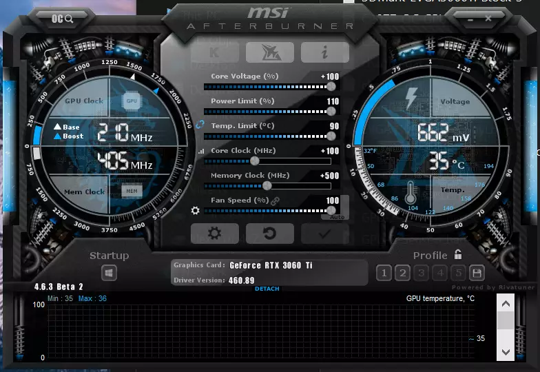 MSI Afterburner Overclock Settings