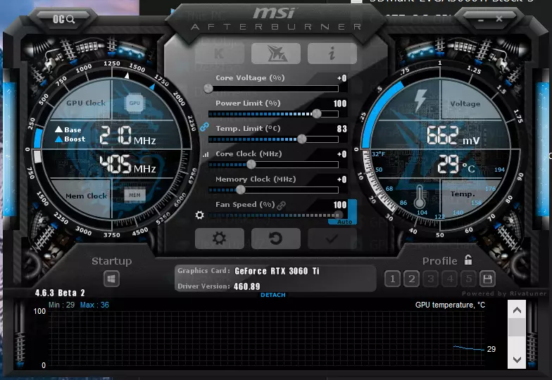 MSI Afterburner Stock Settings