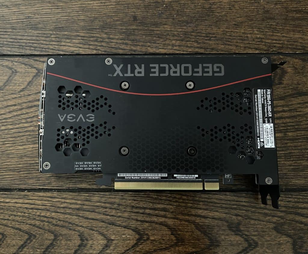 EVGA GeForce RTX 3060 Ti XC GAMING Backplate