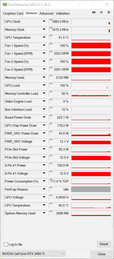 GPU-z Overclock Result