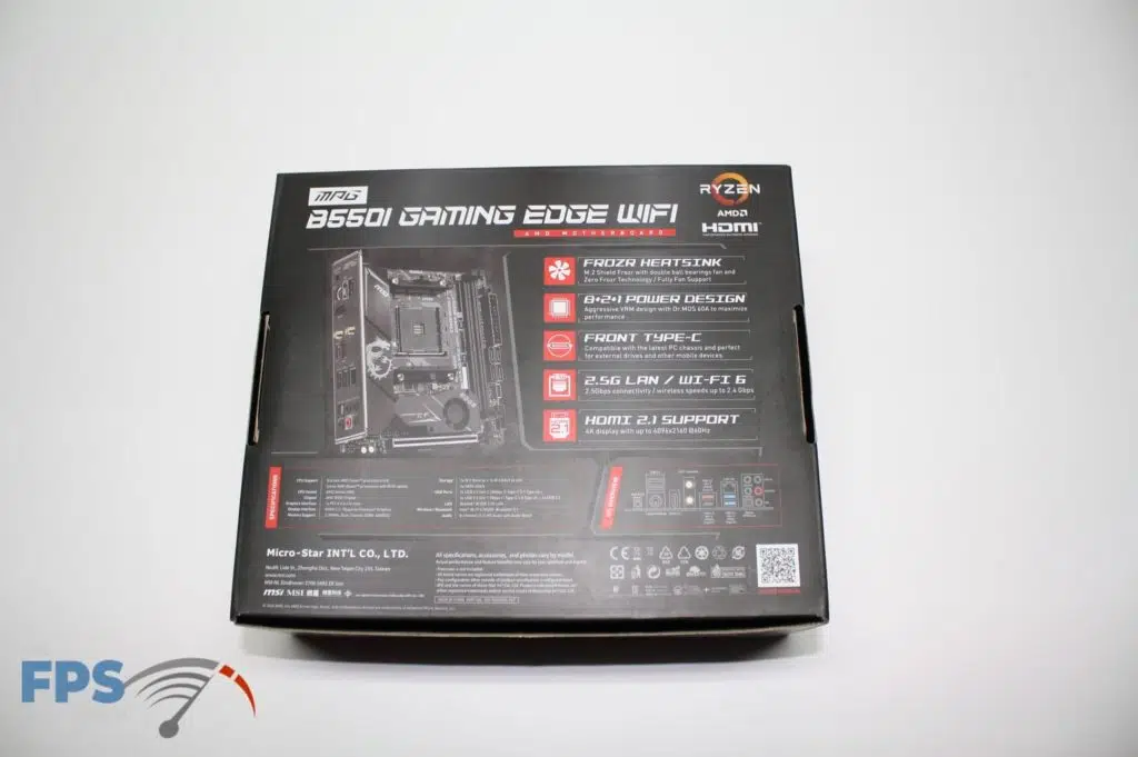 MSI B550I BOX bottom