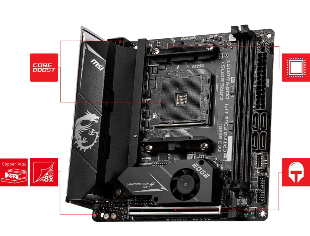 MSI B550I stock 1