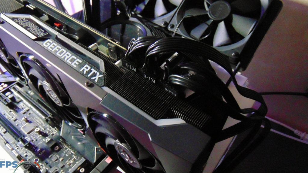MSI GeForce RTX 3080 SUPRIM X Installed with PCI-Express Power Connected