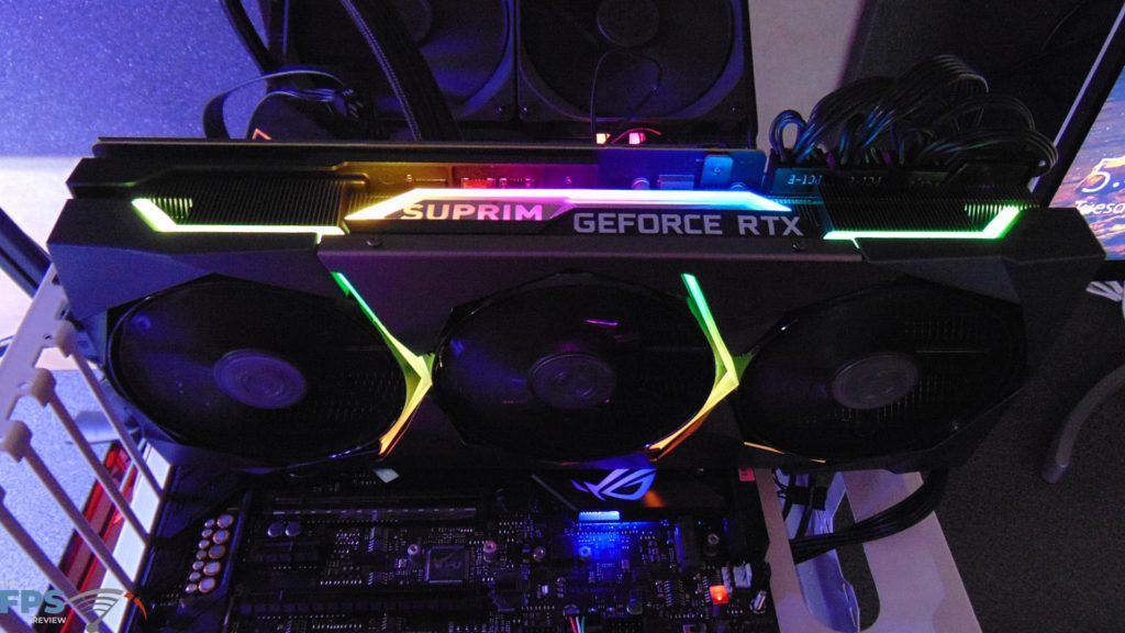 MSI GeForce RTX 3080 SUPRIM X Installed in Computer with RGB
