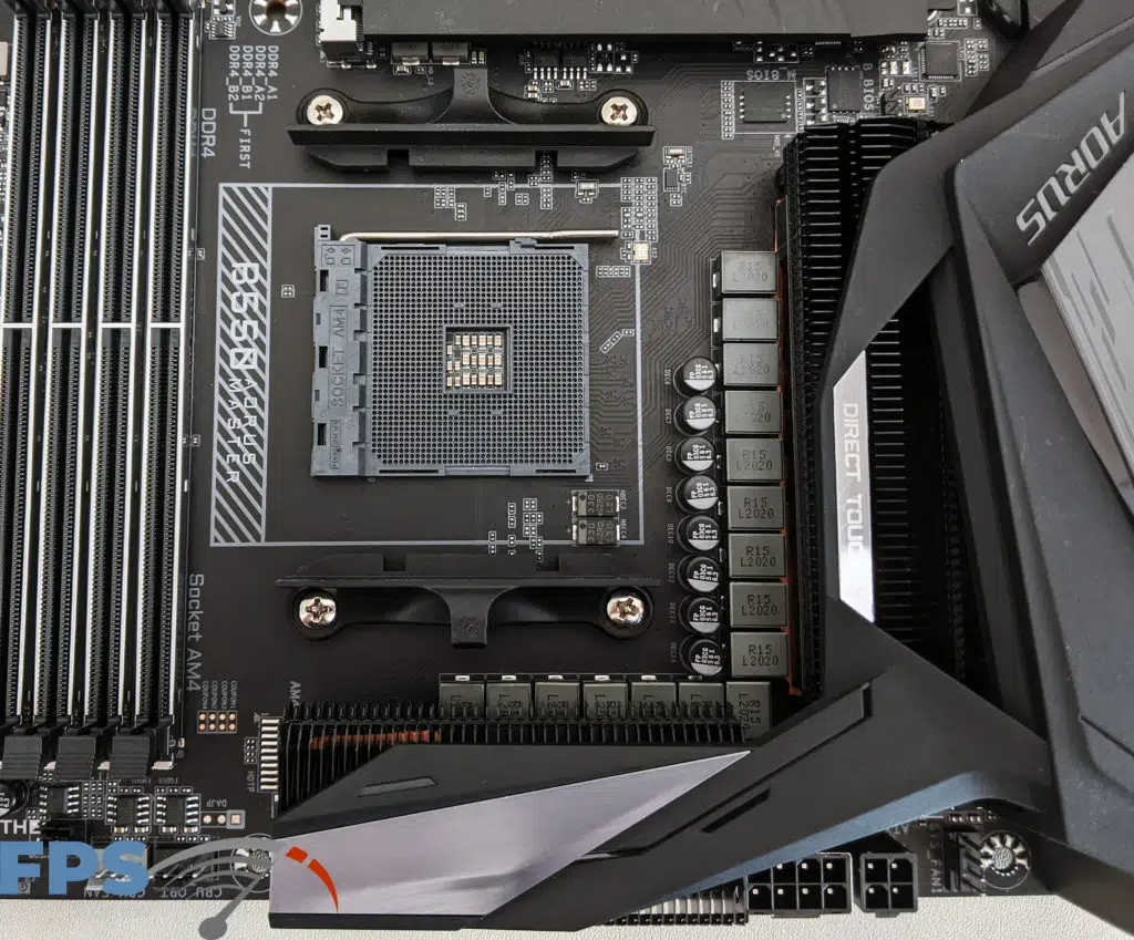 GIGABYTE B550 Aorus Master CPU Socket Angle