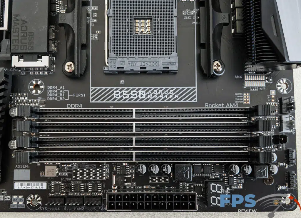 GIGABYTE B550 Aorus Master Memory Slots