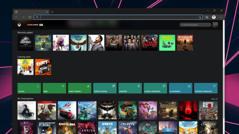 Here’s What Microsoft’s xCloud Game Streaming Service Looks like through a Browser