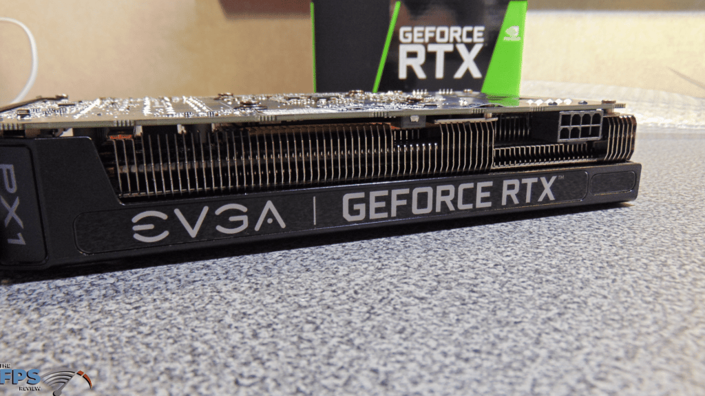 EVGA GeForce RTX 3060 XC BLACK GAMING Edge of Video Card with card label