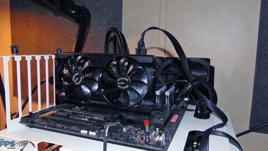 EVGA GeForce RTX 3060 XC BLACK GAMING video card installed in computer system