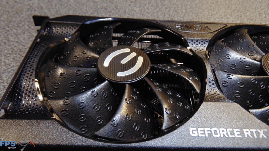 EVGA GeForce RTX 3060 XC BLACK GAMING Left Fan Up Close