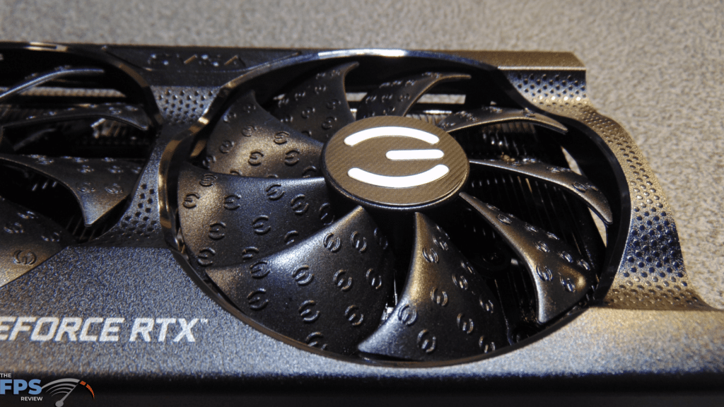 EVGA GeForce RTX 3060 XC BLACK GAMING Right Fan Up Close