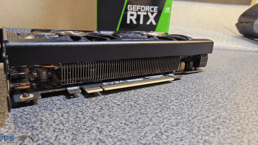 EVGA GeForce RTX 3060 XC BLACK GAMING Edge of Video Card Up Close