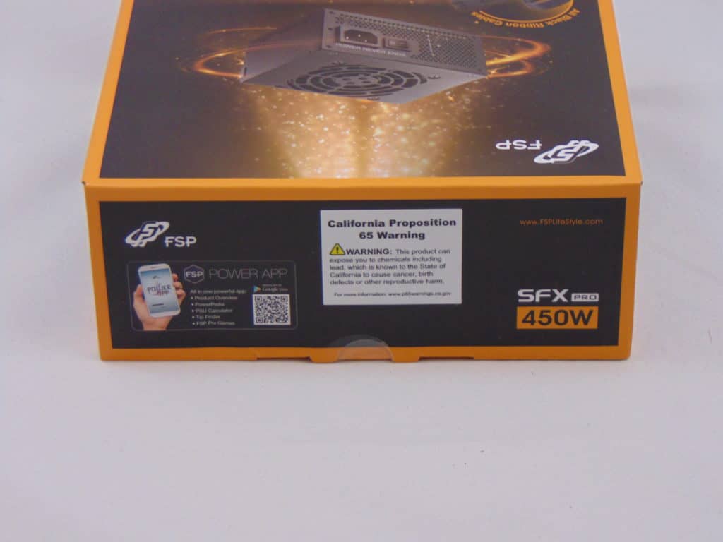 FSP SFX PRO 450W Power Supply Box End
