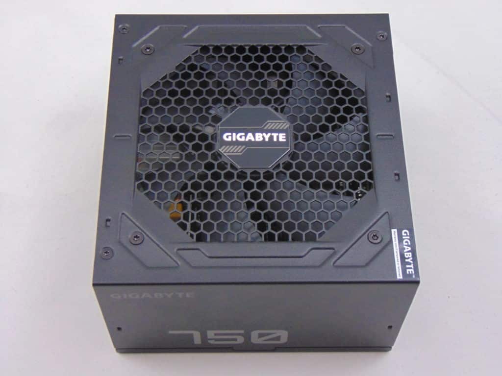 GIGABYTE P750GM 750W Power Supply Bottom View Fan