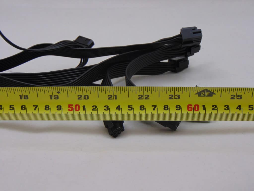 GIGABYTE P750GM 750W Power Supply Measuring Cable Length with Ruler