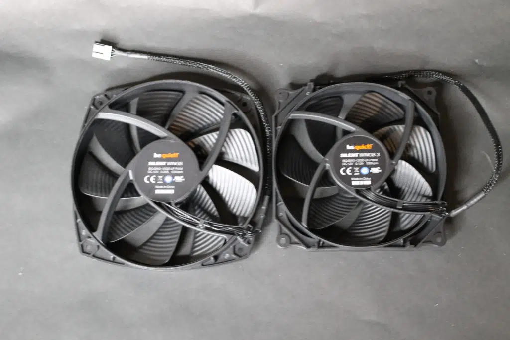 Silent Wings 120mm and 135mm fans back view