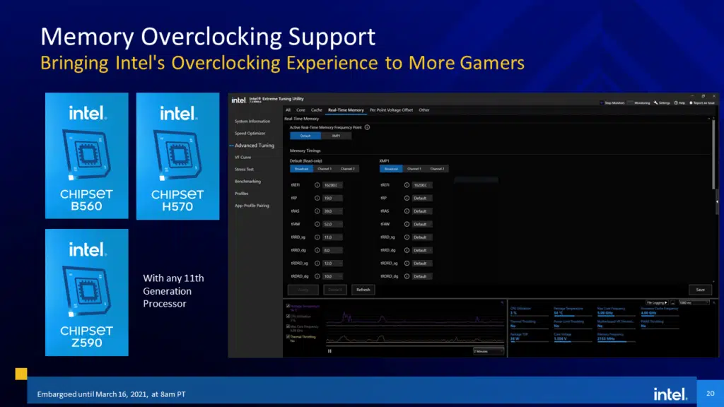 Intel 11th Gen Core Desktop Processor  Rocket Lake-S Memory Overclocking Support