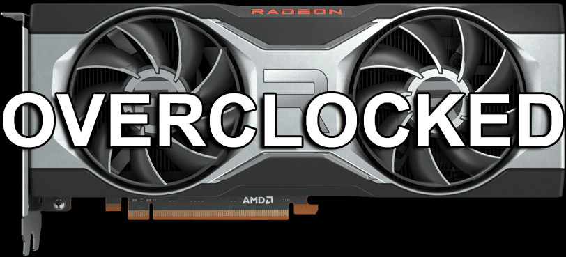 AMD Radeon RX 6700 XT video card with Overclocked label 