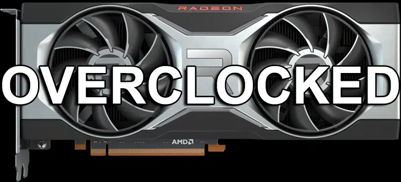 AMD Radeon RX 6700 XT video card with Overclocked label