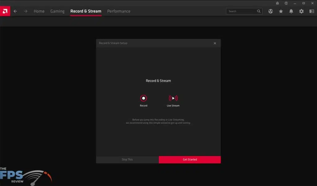 AMD Radeon Software Adrenalin 21.4.1 Recording and Streaming Wizard