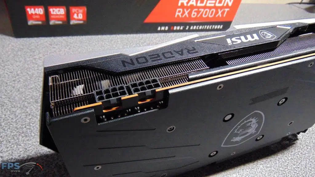 MSI Radeon RX 6700 XT GAMING X pci express power connectors