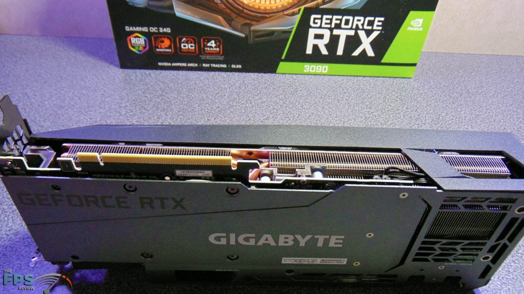 GIGABYTE GeForce RTX 3090 GAMING OC Edge of Card Standing Up on Table