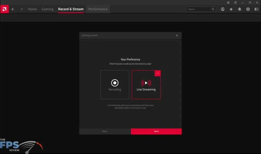 AMD Radeon Software Adrenalin 21.4.1 Recording and Streaming Wizard