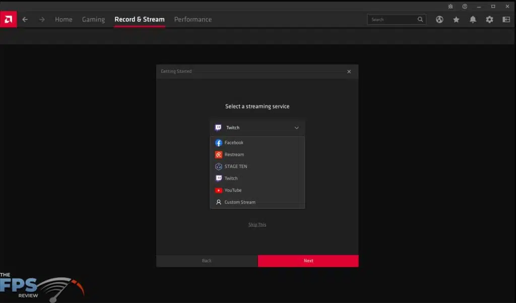 AMD Radeon Software Adrenalin 21.4.1 Streaming Wizard Applications