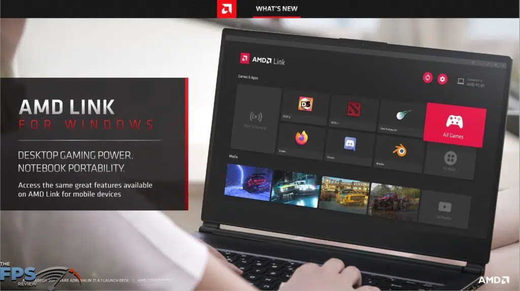 AMD Radeon Software Adrenalin 21.4.1 AMD Radeon Link App for Windows 10 Presentation Slide