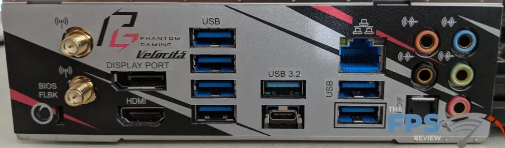 ASRock X570 PG Velocita Motherboard I/O Ports