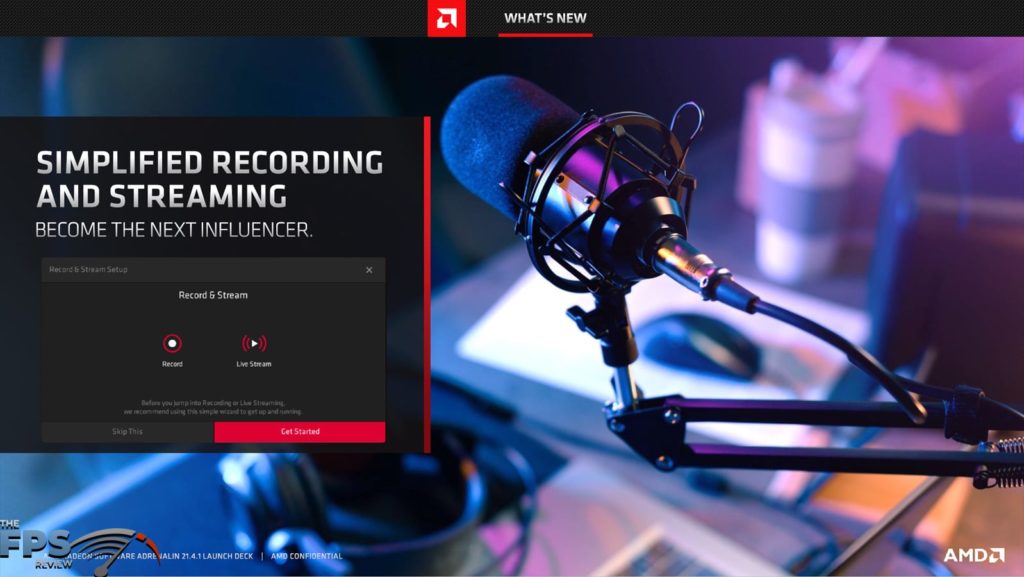 AMD Radeon Software Adrenalin 21.4.1 Simplified Recording and Streaming Presentation Slide