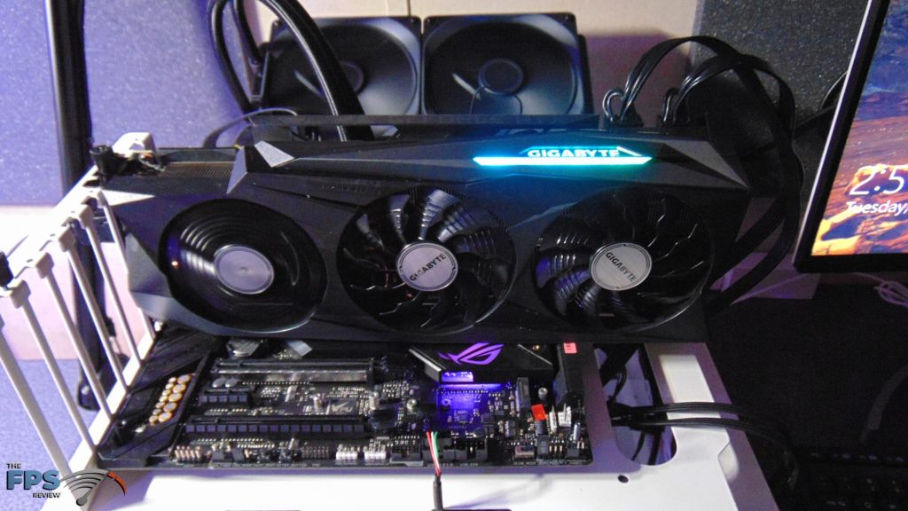 GIGABYTE GeForce RTX 3090 GAMING OC Video Card Installed in System