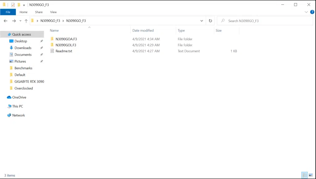 GIGABYTE GeForce RTX 3090 GAMING OC BIOS Updater